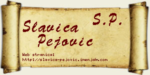 Slavica Pejović vizit kartica